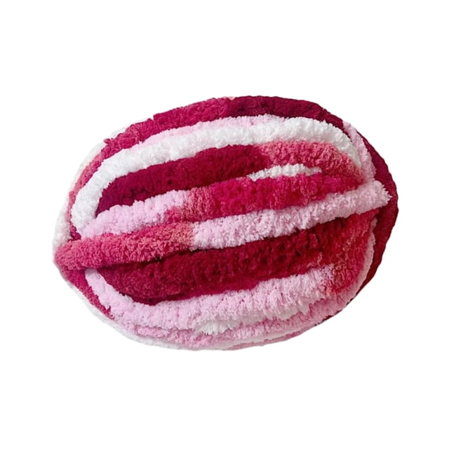 Fil Épais et Volumineux pour Tricotage à Bras, Fil pour Couverture, Tapis, Foulard Tricotés, Fabrication de Tapis, Rose Rose Rouge