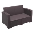 thumbnail image 2 of Compamia Monaco Outdoor Loveseat in Brown with Cushion, 2 of 7