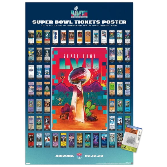 Ligue NFL - Collage de billets Super Bowl LVII