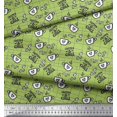 thumbnail image 2 of Soimoi Green Heavy Canvas Fabric Coffee & CHill Text Fabric Prints By Yard 58 Inch Wide, 2 of 5