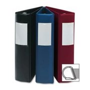 D-Ring Binder with Label Holder, Hvy-Dty, 4 in., Blue