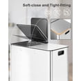 thumbnail image 4 of AKDSteel 60L/16Gal Commercial Stainless Steel Trash Can - Dual Compartment Step Pedal Bin with Removable Inner Baskets & Lid for Kitchen, Restaurant & Office, 4 of 7