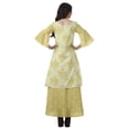 thumbnail image 2 of Moomaya Printed High Low Crop Top Kurti Palazzo Set Ethnic Indian Clothing Set For Womens, 2 of 8