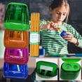 thumbnail image 3 of TopLLC Student Plastic Colored Transparent Pencil Sharpener Pencil Set-geometric Double Hole Sketch Sharpener Pencil Set- 4pc Pencil Sharpener And 10pc Pencil pencil pencil, 3 of 9