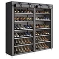 thumbnail image 1 of AGASY Shoe Rack Portable Storage Free Standing Shoe Organizer with Non-Woven Fabric Cover (Grey), 1 of 5