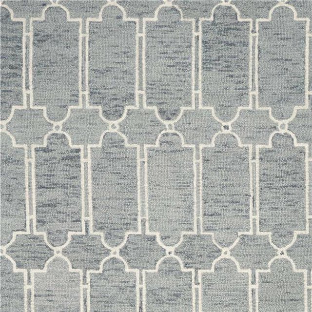 HomeRoots 352550 5 x 7 ft. Wool Blue Area Rug