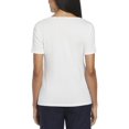 thumbnail image 3 of RAFAELLA Women's Square Neckline Short Sleeve Tee Shirt, 3 of 4