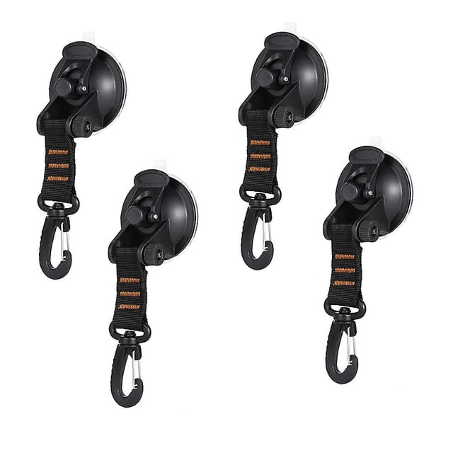 4 Pcs Ancre à Ventouse, Ventouses d'Ancre, Ancre à Ventouse Robuste avec Crochet d'Arrimage, Crochet de Fixation à Ventouse pour Auvent à Ventouse