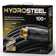 HydroSteel Heavy Duty Garden Hose Triple Layered Steel Garden Hose 100Ft