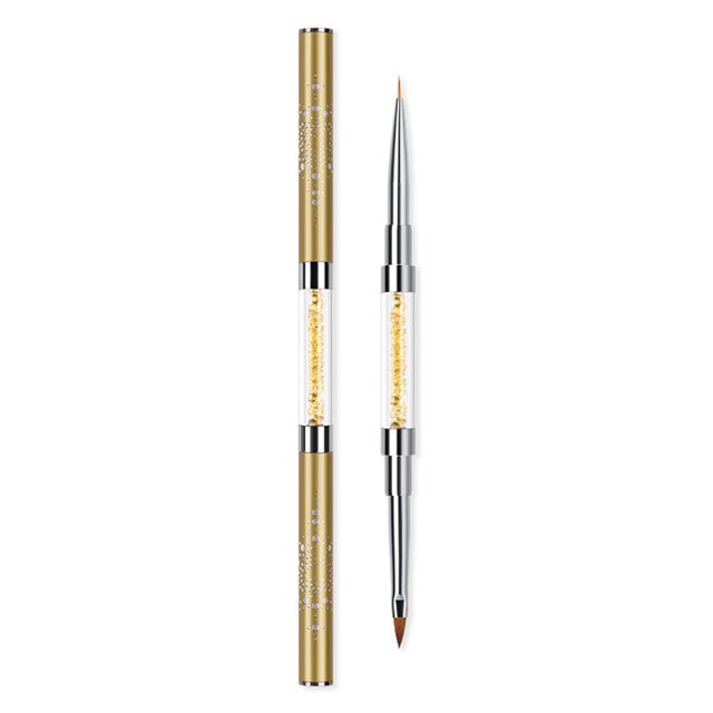 Pinceau à Ongles en Acrylique à Double Extrémité Pinceau d'Art des Ongles pour Art des Ongles 3D
