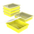 thumbnail image 1 of Storex Flat Storage Tray with Lid, Letter Size, 10 x 13 x 3 Inches, Yellow, 5-Pack, 1 of 1