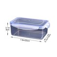 thumbnail image 2 of Antqov Kitchen Refrigerator Rectangular Food Container Microwave Heat Plastic Lunch Box Food Lunch Box Fruit Storage Sealed Box, Home Accessories, 2 of 2