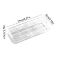 thumbnail image 3 of Transparent Double Layer Pencil Case With Lid 4 Removable Ruler Inserts Multi Compartment Storage Organizer For School Office Art Supplies Hzhnb | Plastic, White, 3 of 7