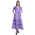 thumbnail image 1 of Moomaya Robe Longue Maxi pour Femmes à Manches Courtes, Robe Formelle/décontractée avec Poches P-TTG, 1 of 6