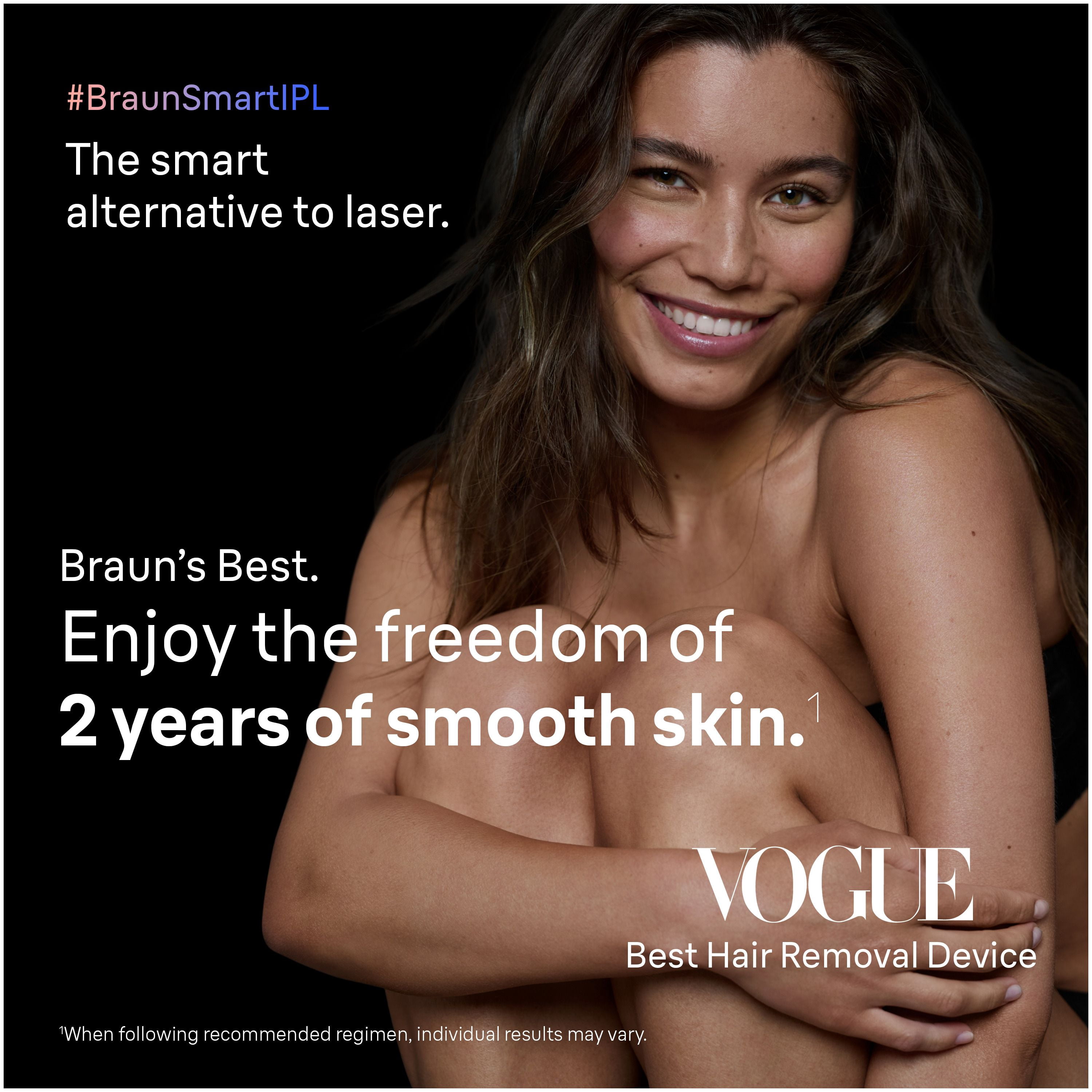 Système d’épilation à domicile Braun Peau i-expert, technologie LIP intelligente, PL7243, pour femmes et hommes, avec application, avec étui haut de gamme, 3 têtes, rasoir Venus