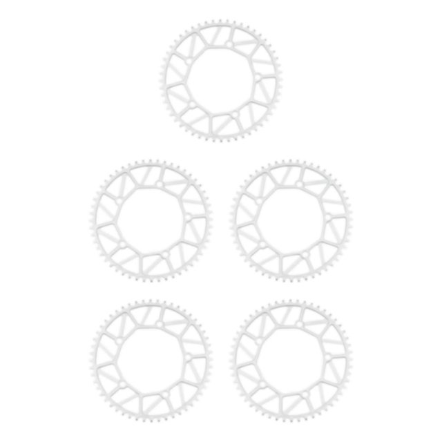 Ruiboury Lightweight And Easy To Install - Smooth Operation Chain Ring For Bicycles Bicycles Crank Bike Chain 52T silver 5Set