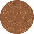 thumbnail image 1 of Ahgly Company Tapis d'Intérieur Ronds Transitionnels Orange Lavables à la Machine, 4 Pieds Rond, 1 of 7