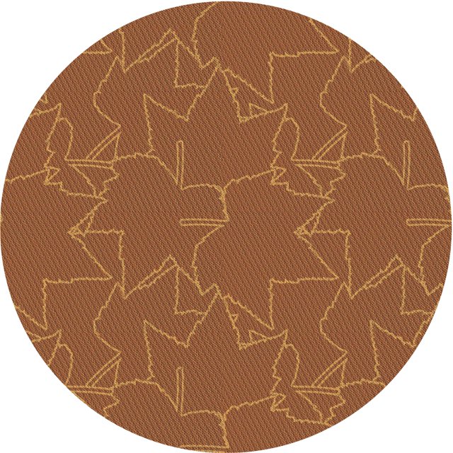 Ahgly Company Tapis d'Intérieur Ronds Transitionnels Orange Lavables à la Machine, 4 Pieds Rond