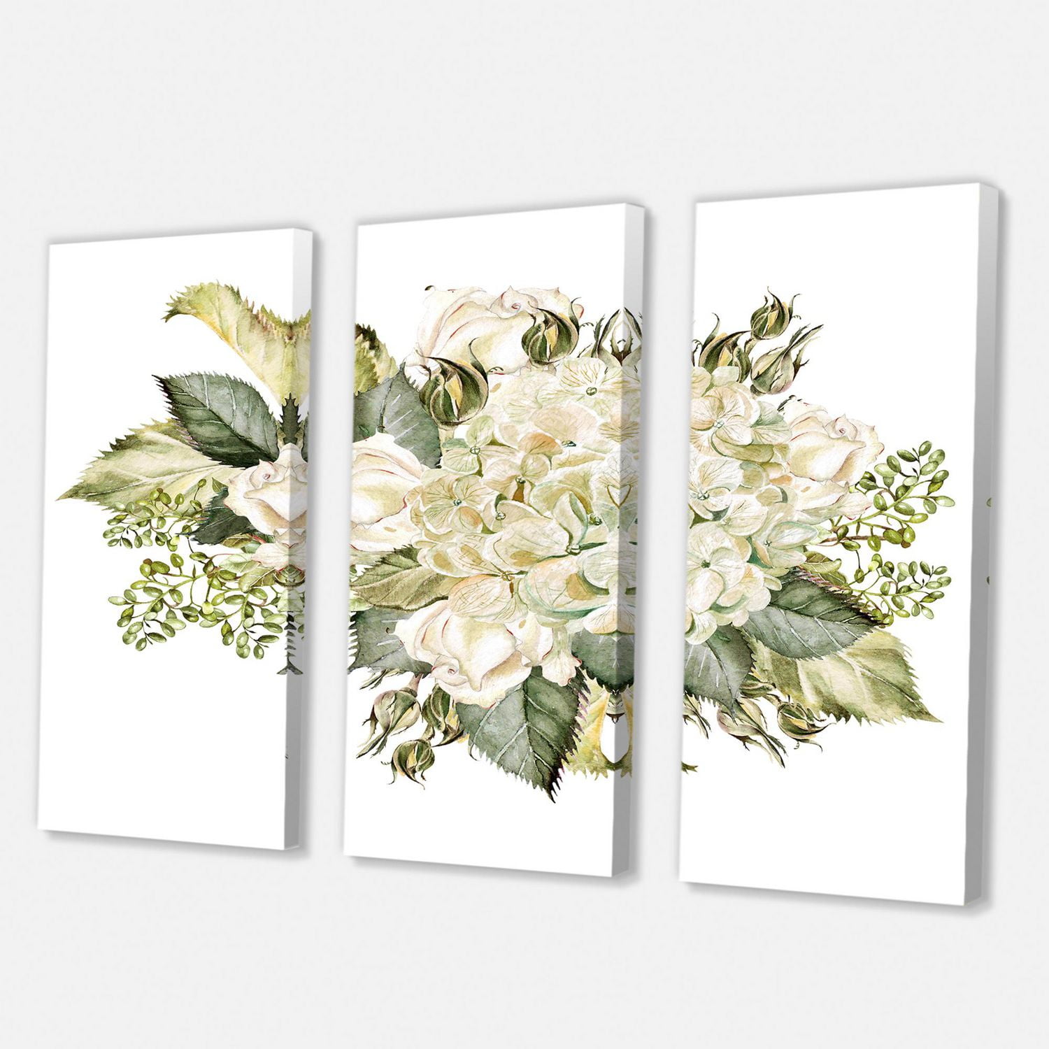 Designart Beau Bouquet Avec Hudrangea et Roses Art mural sur toile