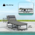 thumbnail image 3 of Outsunny 2 Pcs Chaises Longues Pliantes, Chaises Inclinables pour Bronzage, Gris, 3 of 10