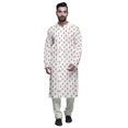 thumbnail image 1 of Atasi Kurta-Pyjama Long en Coton Imprimé pour Hommes, Kurta-Pyjama Décontracté de Designer, Vêtements, 1 of 5