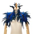 thumbnail image 4 of Fortune Women Gothic Feather Cape Halloween Cosplay Party Lacing Shawl Shrug, 4 of 8