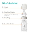 thumbnail image 2 of Evenflo Balance+ Wide Neck Glass Bottles, 3x6oz Bottles, 2 of 7