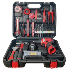 Ct1230 Kit d'outils avec perceuse sans fil & 101 | Accueil Outils essentiels & Accessoires Chargeur de batterie, fixation pour perceuse, vitesse variable