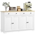 thumbnail image 1 of HOMCOM Sideboard Cabinet with Storage Drawers Adjustable Shelves White, 1 of 10