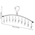 thumbnail image 4 of TIELUTT Functional Windproof Sock Clip Clothesline with 10 Clips Portable Folding Sock Rack Underwear Saw Horses Folding an Fitting Vise Utility Clips for Keys Clamp Lights for Workshop Workmate 425, 4 of 7