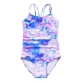 thumbnail image 1 of Girls' Colorful Triangle Print Swimsuit Kids' Swimwear For Summer, 1 of 9