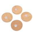 thumbnail image 2 of Shisuyan Mason Jar Lids Bamboo Silicone 4Pcs 2.8In, 2 of 8