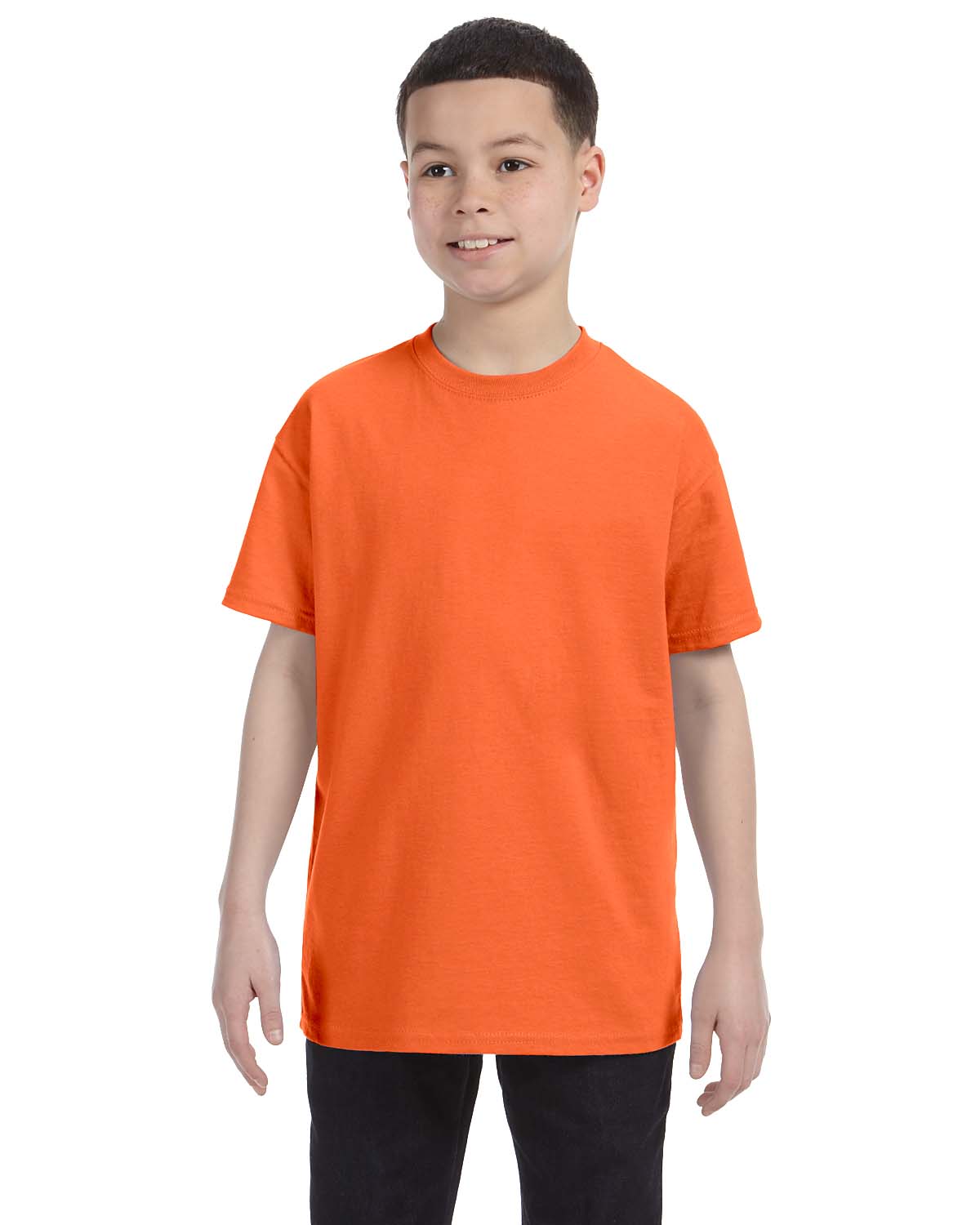 Jerzees Big Boy's Rib Collar Tear Away Label T-Shirt, Style 29B