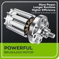 thumbnail image 4 of Greenworks 24 V Sans Balais 1950 Po/lb Perceuse à Impacts, Vitesse Hexagonale Variable de 1/4 Po, Outil Seulement (Pile et Chargeur Non Inclus), 4 of 9