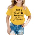 thumbnail image 1 of PMVFHDE Hauts Tendance pour Filles T-Shirts Tunique Graphique T-Shirt pour Fille T-Shirt pour Filles Hauts Manches Courtes Hauts Tube pour Filles Enfant Filles Mignon Graphique Col Rond T-Shirt Manches Courtes T-Shirt d'Été Jaune, 8-9 Ans, 1 of 5