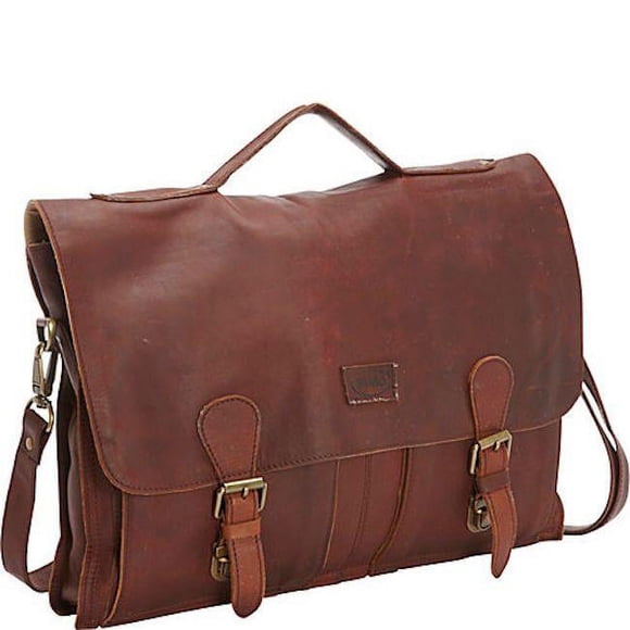 Sharo B-5XL Soft Leather Laptop Messenger Bag & Brief Bag - Extra Large