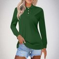 thumbnail image 2 of asjyhkr Plus Size Womens Long Sleeve Shirts Button Summer Tops Trendy 2025 Work Business Causal T Shirts, 2 of 6