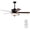 Matte black, variant on Gymax 52'' Ceiling Fan with 3 Wind Speeds 5 Reversible Blades & Remote Control Grey