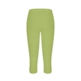 thumbnail image 4 of Penkiiy Legging Capri Extensible Taille Haute pour Femme, Style Plage Chic, Vert, 3TG, 4 of 6