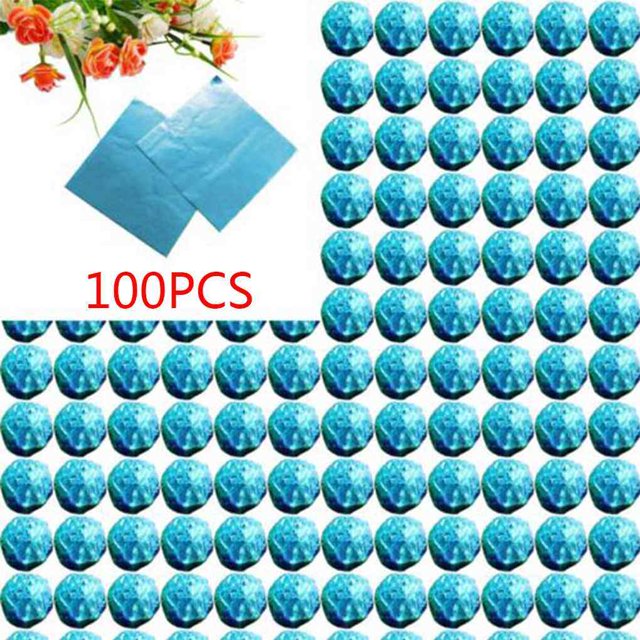 Baohd 100pcs Square Aluminum Foil Wrappers Colorful Package for Sweets Candy Chocolate Lollipops