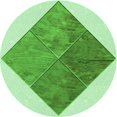 thumbnail image 1 of Ahgly Company Tapis Rond Lavable en Machine Intérieur Transitionnel Vert Clair, 3 Pieds Rond, 1 of 7