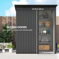 thumbnail image 4 of Outsunny 5.2' x 3.5' Outdoor Storage Shed with Vents, Dark Grey, 4 of 10