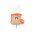 thumbnail image 2 of BLISSFUL STEP Women's Clear Slide Stiletto Heels Open Toe Slip On Sandals Orange 8, 2 of 7