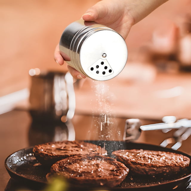 Suncoda Seasoning Jar, Stainless Steel Seasoning Jar Kitchen Seasoning Jar Seasoning Box Large Capacity Seasoning Bottle Jar Stall Barbecue Seasoning Bottle