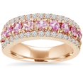 thumbnail image 1 of 1 1/2ct Pink Sapphire & Diamond Wedding Ring 14K Rose Gold, 1 of 4