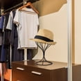 thumbnail image 3 of VogueV Vintage Hat Display Stand - Iron Wall-Mounted Coat & Cap Rack Black, 3 of 8