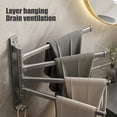 thumbnail image 4 of SLYNSHome Swivel Towel Rack,Alloy 4-Arm Towel Bar Space Saving Wall Mounted Towel Holder with Hook Rustproof Swing Out Towel Hanger for Bathroom,Kitchen, 4 of 6