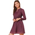 thumbnail image 1 of INSPIRE CHIC Robe Trapèze à Col en V Ras-du-Cou Métallique Brillante à Étoiles pour Femme, 1 of 6