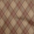 thumbnail image 1 of oneOone Velvet Brown Fabric Check Sewing Material Print Fabric By The Yard 58 Inch Wide, 1 of 5