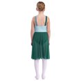 thumbnail image 2 of Lejafay Robe de Danse Lyrique Sans Manches pour Filles Justaucorps Color Block Fête Danse Vert Foncé 6, 2 of 8